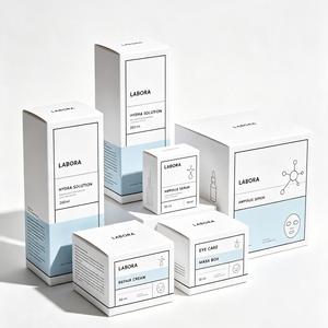 FX Elegant Beauty Product Packaging Created with White <b>Card</b> Material Custom Artwork and Decorative Surface Finishing - Product Image 3