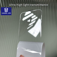Protection d'écran en verre trempé 9H anti-poussière ESD à maille hautement transparente en arc super large 3D pour iPhone 16 Pro Max 17 Air