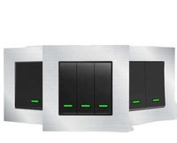 UE Royaume-Uni Métal Aluminium Brossé Tuya Smart Life App Télécommande Électrique Smart WiFi Switch UE Smart Wall Switch Pour L'éclairage
