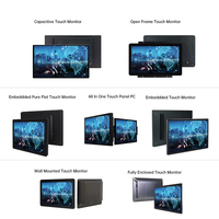 Monitor de Computadora con Pantalla Táctil Capacitiva HD 1080P de 7", 8", 11", 12", 15", 17", 21", Marco de Aleación de Aluminio, Clasificación IP65, 1 Año de Garantía