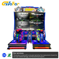 Simulateur de course moto à double écran à monnayeur, machine de jeu d'arcade, offre spéciale pour centre de divertissement et aire de jeux intérieure