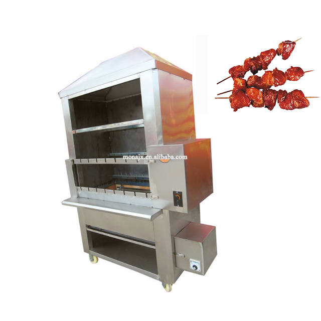 Restaurant Stainless Steel Vertical Gas Grill/Electric Bbq Grill/4 & 6 Skewer Rotisserie Grill /Charcoal Spin Roast Chicken Oven