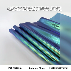 Nouvel Arrivage Feuilles de dorure génériques stratifiées thermoréactives PET holographiques arc-en-ciel pour graveur laser, options de taille - Product Image 2