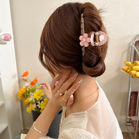 Doux fleur de cerisier accessoires de cheveux printemps mignon requin pince filles rose fleur cheveux griffe