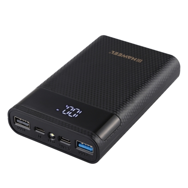 Hot Selling HAWEEL DIY 4x 18650 Battery (Not Included) 12000mAh Dual-way QC Charger Power Bank Shell Box