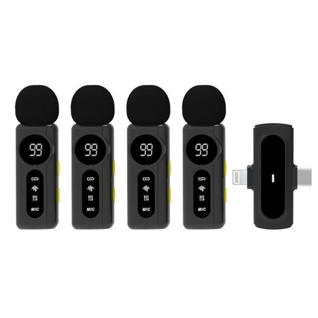 New Innovations J88 Wireless Lavalier Intelligent AI Noise Reduction Digital Display Microphone for iPhone / Android