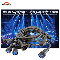 Étanche 3-Core Led Par Light Extension Cable Stage Lighting Power Signal Cable DMX Lighting Accessory