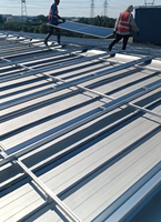 Rail de montage trapézoïdal en aluminium pour panneaux solaires BIPV, installation de supports solaires anodisés sur le toit