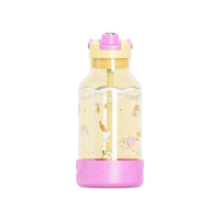 Bouteille d'eau avec paille Bouteille à boire Bouteille d'eau en plastique Tritan écologique Sans BPA pour l'extérieur
