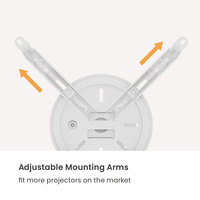 Support de projecteur universel pour plafond en acier blanc à rotation à 360 degrés, économique et discret