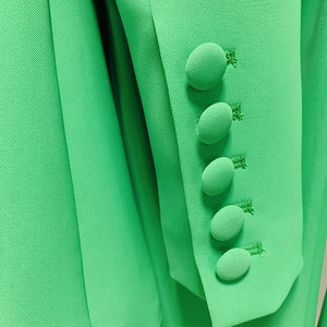 Abito da donna Casual a maniche lunghe con risvolto a punta da donna con bottone singolo 2 pezzi Slim Fit - Product Image 6