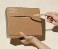 Cajas de Envío de Cartón Corrugado con Cierre, Diseño Personalizado de Lujo, Impresión a Todo Color, Materiales Reciclados, Tira Desprendible