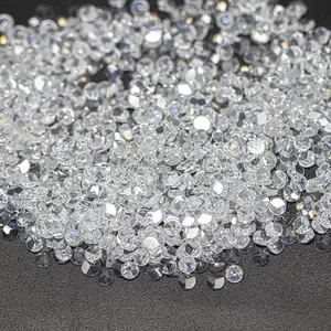 Special Machine Cut 2mm 2.5mm 3mm Melee Gemstone 5A Special Three sides Cut Round shape Cubic Zirconia for Silver Jewelry
