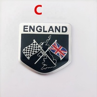 JDMorsport88 Autocollant de voiture en aluminium 3D avec emblème de calandre et drapeau britannique