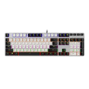 Chuyên Nghiệp Kích Thước Đầy Đủ 108 Phím Bàn Phím Cơ Khí Backlit Teclado Máy Tính Văn Phòng Gamer Bàn Phím Chuyển Đổi Màu Đỏ Bàn Phím Chơi Game