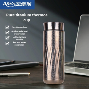 Termo de viaje al aire libre Unisex de titanio puro de 420ml, vaso de acero inoxidable para enviar como regalo - Product Image 5