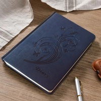 Agenda 2027, calendrier A5, carnet en cuir PU, journal, agenda, carnet à couverture rigide bleu, accepte le logo personnalisé