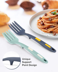 Fourchette flexible en silicone, fourchette de cuisine en silicone résistante à la chaleur de 12 pouces, grande fourchette antiadhésive, outil de cuisine ultime pour mélanger, écraser, fouetter - Product Image 5