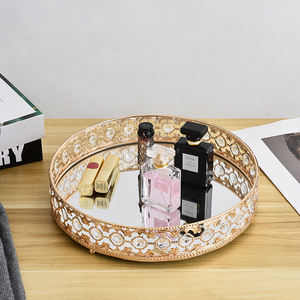 Coiffeuse plateau miroir décoratif diamant décoration cristal - Product Image 3