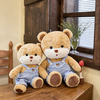 Grosir Pabrik OEM ODM Boneka Beruang Plush dengan Overall, Set Boneka Hewan Lembut untuk Hadiah Anak, Dekorasi Rumah dan Kamar Bayi