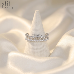 Anillo de Eternidad de Diamantes Naturales en Oro Blanco Sólido de 18K, Diseño Clásico, Minimalista, Hecho a Mano, Venta al Por Mayor en China - Product Image 6