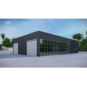 Prefabricated workshop gable frame light metal hangar low cost prefab steel structure warehouse