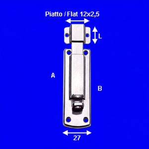 AL214IN10 Alde lucchetto in acciaio inox con asta piatta serrature da 100mm - Product Image 1