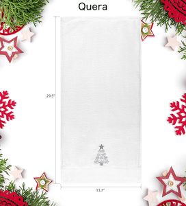 <span class=keywords><strong>Asciugamano</strong></span> natalizio personalizzabile 100% cotone Terry 120g Stock bianco con motivo sportivo ricamato - Product Image 2