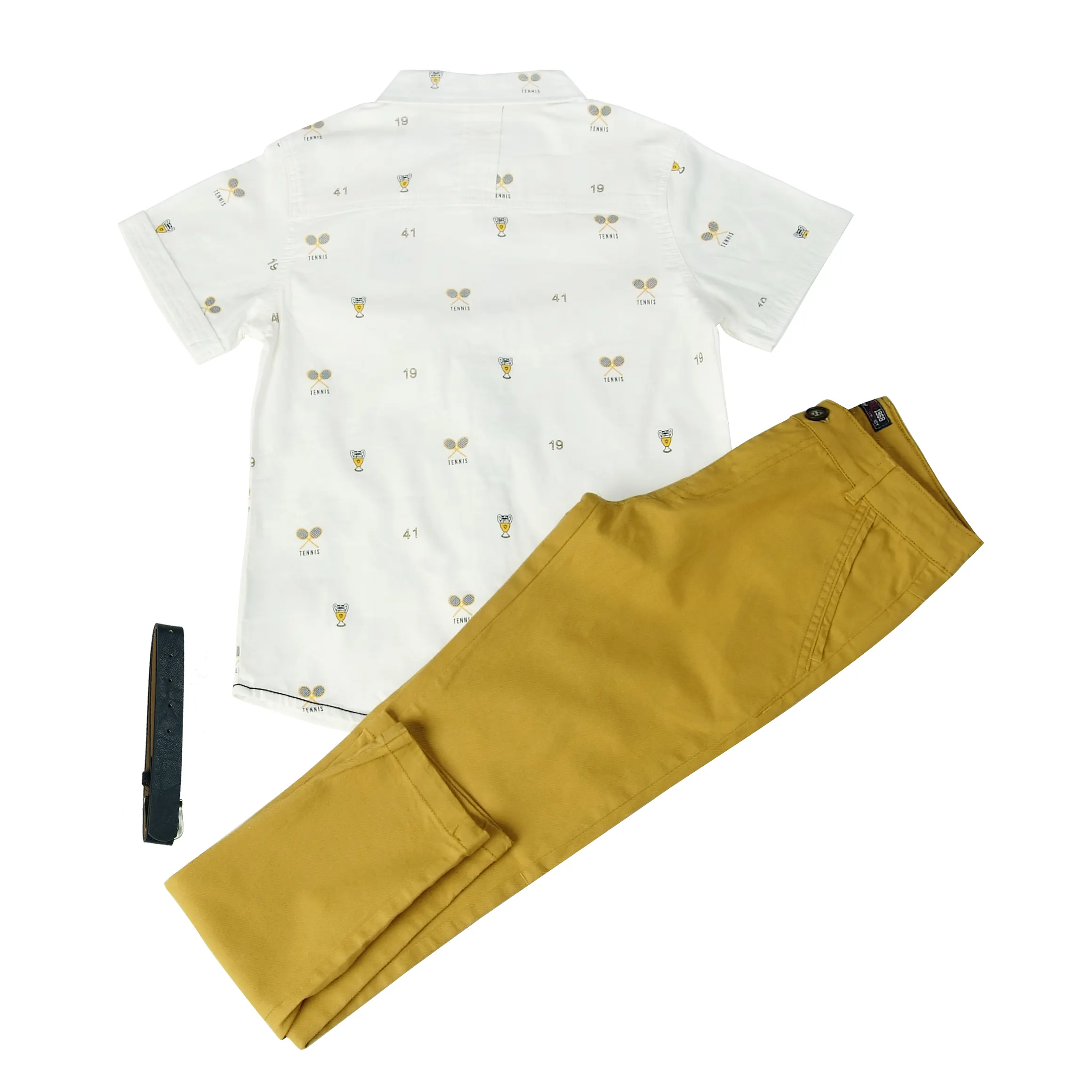 wholesale boys spring summer clothing sets Children's boutique shirt and long pants