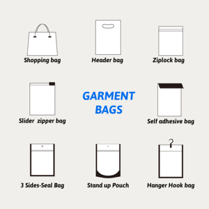 ถุงซิปล็อคแบบสไลด์มีซิปพิมพ์โลโก้ได้ตามต้องการเสื้อยืดชุดชั้นในสำหรับใส่เสื้อผ้า - Product Image 4