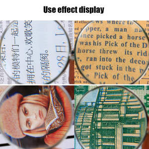 <span class=keywords><strong>Loupe</strong></span> de <span class=keywords><strong>lecture</strong></span> portable 5x en alliage de zinc écologique argentée pour la protection des yeux des personnes âgées – Cadeaux de bienvenue - Product Image 4