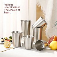 Tasses en acier inoxydable 304 personnalisables avec logo, 200ml, 300ml, 350ml, 500ml, compatibles lave-vaisselle, pour bière, camping, café