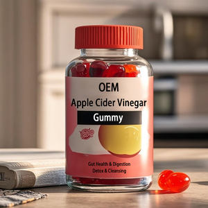 Пищевые добавки яблочного уксуса-здоровье кишечника и пищеварение, Детокс и очищение-ACV Gummies W/VIT B12, свекла - Product Image 2
