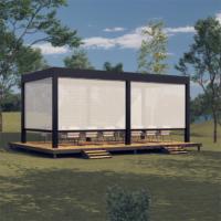 Pergola extérieure en aluminium personnalisable bois traité sous pression nature cadre enduit de poudre construisez votre propre gazebo couleurs personnalisées