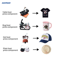 Presse à Chaud Électrique Multifonctionnelle Kenteer Nouvelle Génération pour Sublimation – Combo Chaussures, Casquettes, Stylos, Tasses, T-shirts 5-en-1