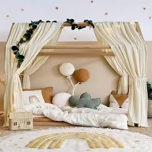 <span class=keywords><strong>Tenda</strong></span> <span class=keywords><strong>a</strong></span> Baldacchino Personalizzata in Cotone Muslin per Letto <span class=keywords><strong>a</strong></span> Casetta dei Bambini - Product Image 3