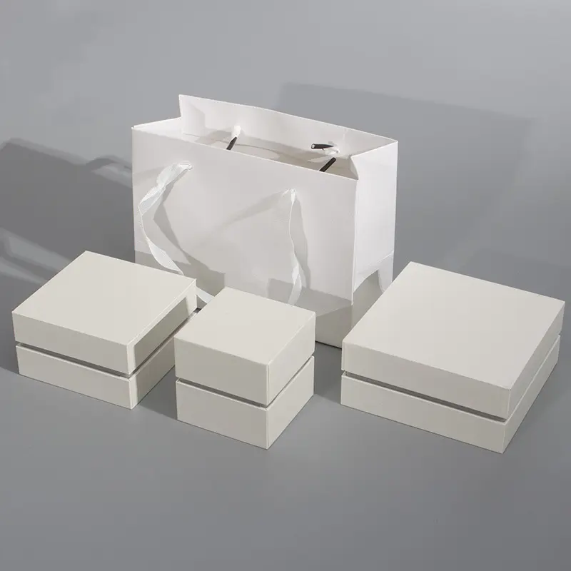Custom LOGO jewelry paper packaging ring necklace box cardboard storage box