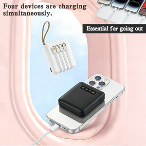 Baterí<span class=keywords><strong>a</strong></span> Externa Compatible con Apple y Android, Pequeñ<span class=keywords><strong>a</strong></span>, Portátil, con Cable de Carga Desmontable 4 en 1 - Product Image 5