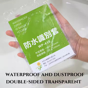 LUMEF 2017 Venta caliente Horizontal impermeable cremallera empleado Tarjeta de Identificación titular de la insignia para la venta - Product Image 4