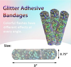 ผ้าพันแผลกาวกลิตเตอร์แบบปลอดเชื้อ บรรจุแยกชิ้น ระบายอากาศได้ สำหรับปฐมพยาบาลวัยรุ่น ดูแลบาดแผลสำหรับเด็กชายและเด็กหญิง - Product Image 2