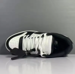 Scarpe da passeggio da donna e da <span class=keywords><strong>uomo</strong></span> di design 2026, sneakers <span class=keywords><strong>basse</strong></span> bianche con decorazioni a blocchi di colore e allacciatura a freccia cucita - Product Image 4