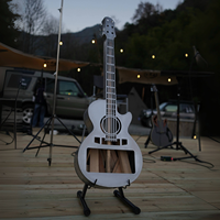 Desain Gitar Klasik Portabel Tungku Api Tanpa Asap dari Baja Tahan Karat Pembakaran Kayu untuk Luar Ruangan dengan Tas untuk Berkemah, Pesta, Teras-ZZ