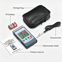 Medidor ESD de Alta Precisión, Medidor de Campo Electrostático Portátil, Pantalla LCD del Tamaño de la Palma de la Mano, Probador de Estática con Retención de Datos