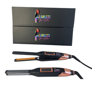 Lisseur de cheveux avec revêtement céramique, écran LCD, réglage de la température jusqu'à 500°F, mini fer à lisser pour usage domestique - Product Image 1