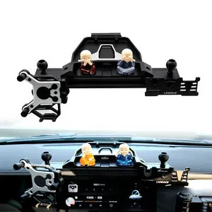 CNC Machined 4x4 Off-road Interior Accessories Aluminum Alloy Center Console Bracket Mobile Phone Holder Bracket