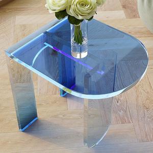 JINS Nuevo diseño Precio al por mayor Acrílico Mesa auxiliar de café Estilo moderno Mesa auxiliar en forma de C Sofá Mesa auxiliar - Product Image 3