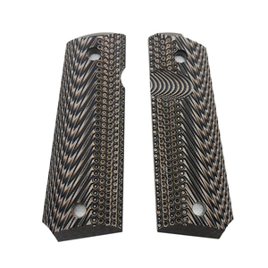 Прямая поставка с завода, аксессуары с ЧПУ, черно-красные двойные бриллиантовые клетчатые полноразмерные ручки 1911 G10 для стрельбы - Product Image 6