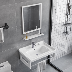 Wholesale Luxury Hotel Ceramic Modern Square Single <strong>Bowl</strong> <strong>Bathroom</strong> Washbasins Commercial Basin <strong>Sink</strong> - Product Image 6