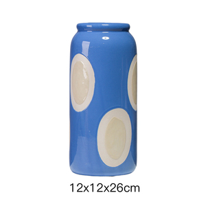 Màu xanh màu chai Bình gốm hoa tươi bình kín nước sứ bình cho trang trí nội thất - Product Image 5