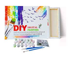 Il prezzo di fabbrica Diy pittura digitale natale vecchio uomo cavalcare una pittura a cavallo con numeri pittura a olio per numero - Product Image 6